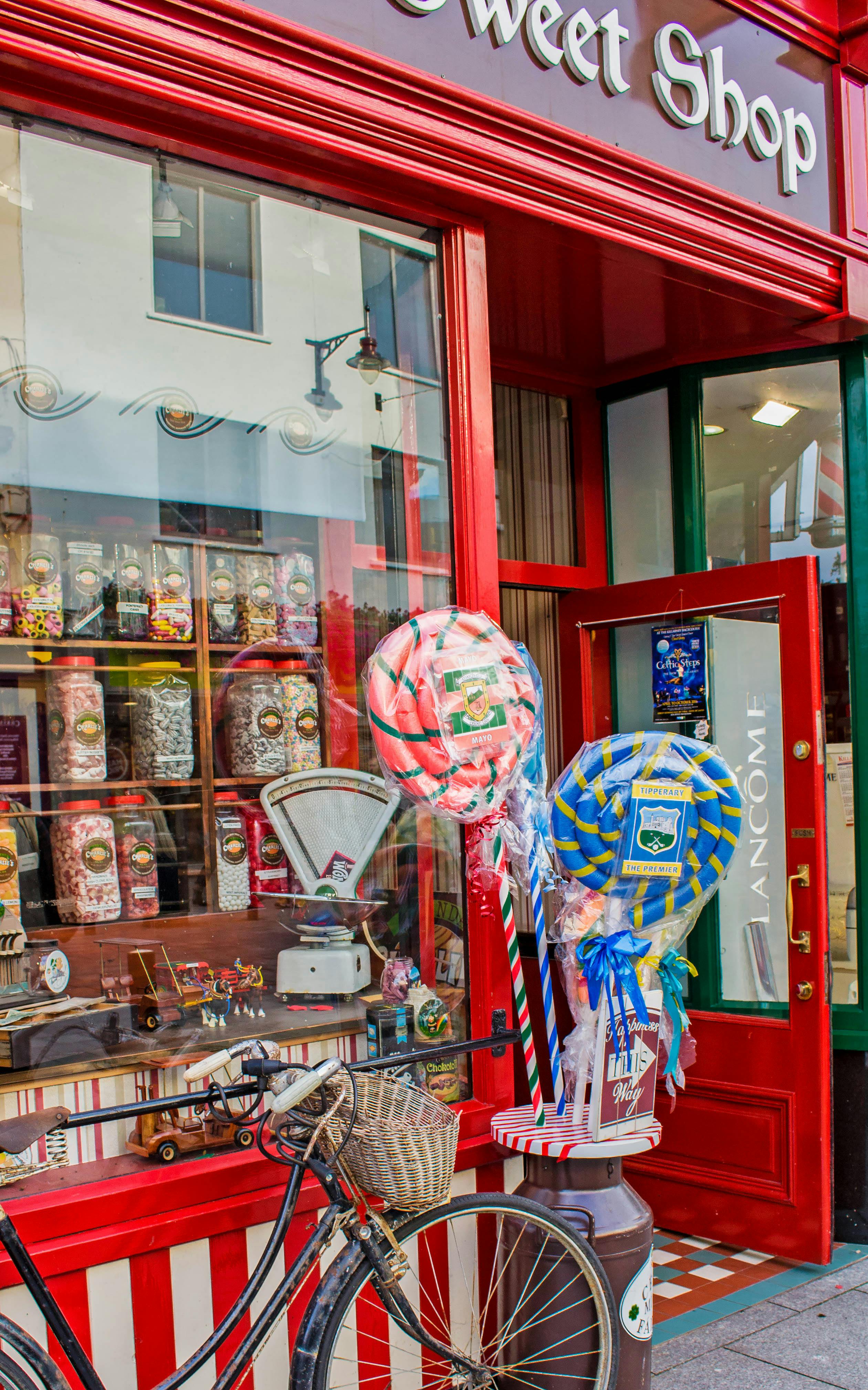 Crystal and reflections in shop windows