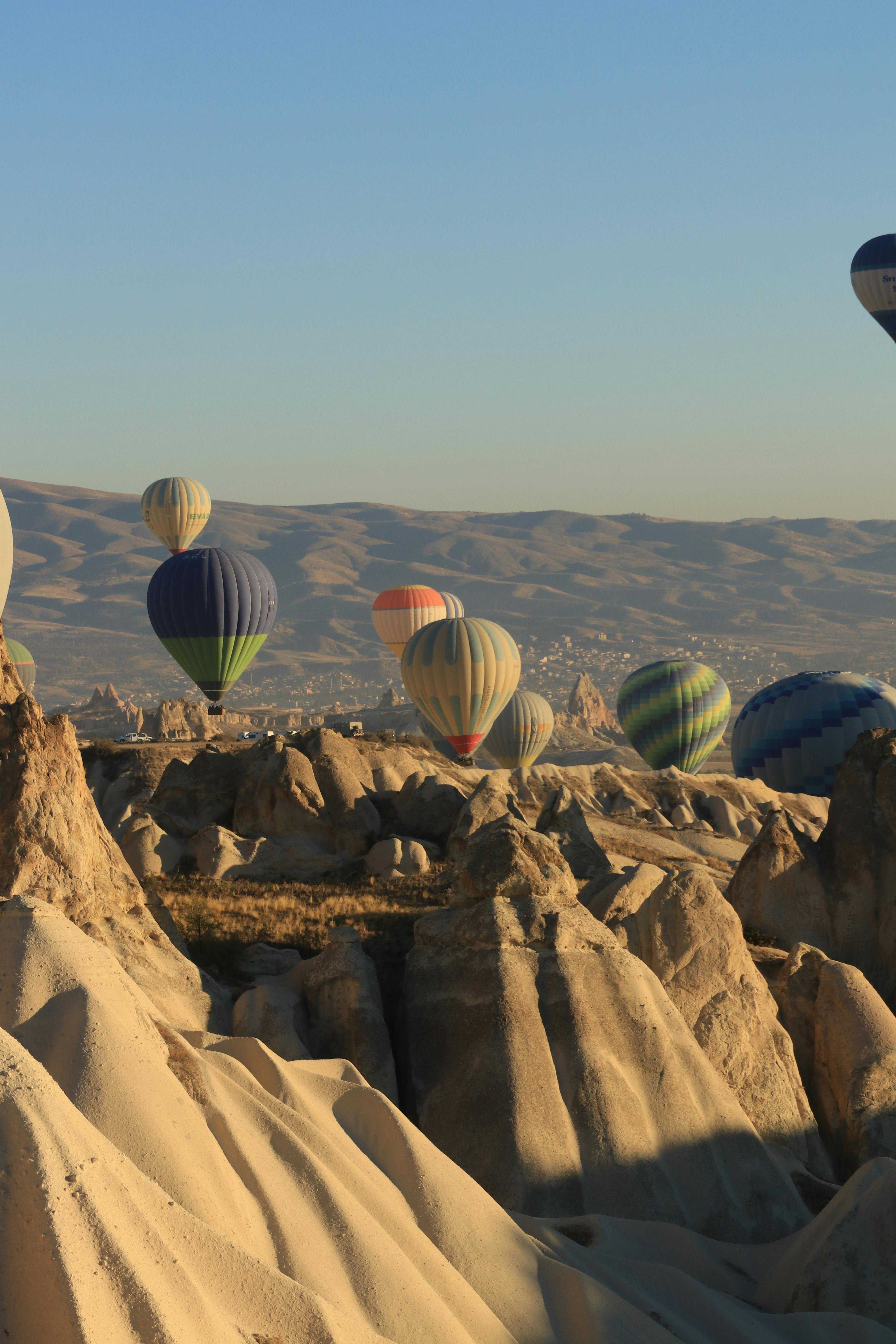 Sunrise hot air balloons over Cappadocia