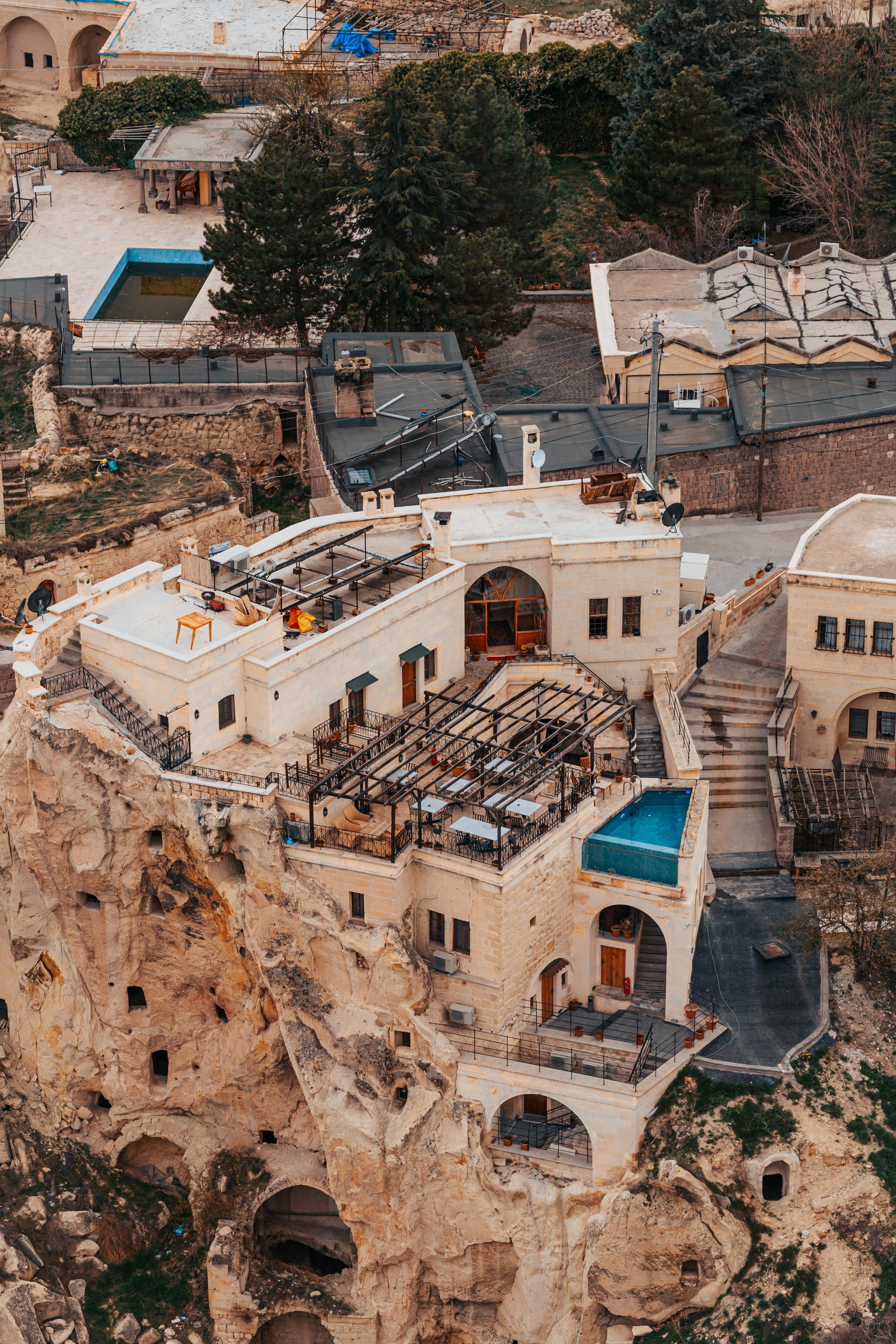 Staying in a cave hotel